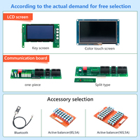 Sistema de gestión de batería TDT 24V/36V/48V/60V BMS 8S-16S 60A/80A/100A/120A/150A/200A LiFePO4 BMS 16S 100a BMS con BT RS485 PUEDE