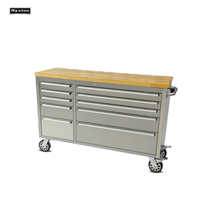 Hyxion Rubber Wood Top <strong>Tools</strong> Steel Metal Work <strong>Bench</strong> With Drawers Cabinet Drawer Chest Wheel <strong>Tool</strong> Cart With Garage <strong>Tools</strong> - Product Image 2