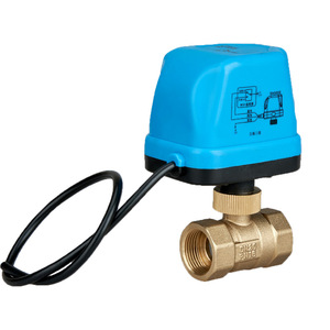 Brass Ball Valve DDF-BLUE DN15 Threaded Electric Actuator For <b>Hot</b> <b>Cold</b> Water And Ethylene Glycol - Product Image 4