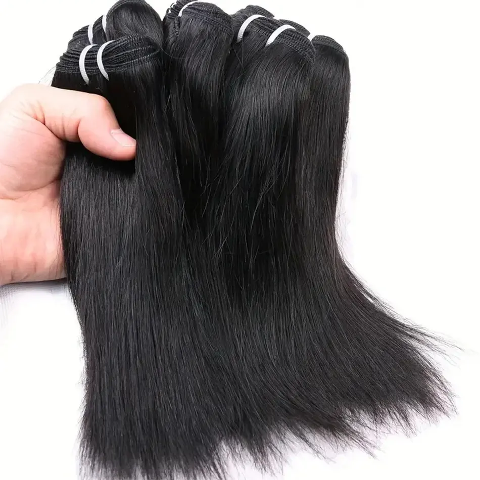 Вьетнамские пряди волос прямые 100% человеческие волосы необработанные пряди волос Remy наращивание натуральных черных необработанных волос оптом