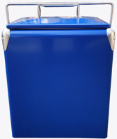 Glacière portable de camping en plein air personnalisée de 17 L, glacière rétro miniature pour pique-nique, glacière en métal de 17 L