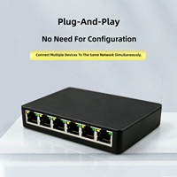 Répartiteur de câble réseau 1 à 6 ports Gigabit, une entrée six sorties, accès Internet simultané, commutateur RJ45