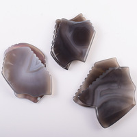 HZ Crystals Best Seller Grey Agate Gua Sha Guasha Massager Tool for Body Gems