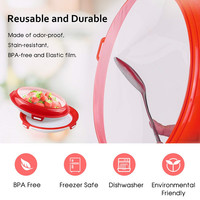Plateaux de conservation des aliments empilables en plastique sans BPA plateaux alimentaires réutilisables conteneur de stockage des aliments pour réfrigérateur et congélateur