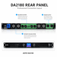 Amplificateur de puissance numérique 2 canaux 1800W avec affichage, amplificateur professionnel haute puissance pour DJ, sonorisation, haut-parleur, caisson de basses, audio haute résolution XLR