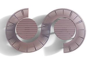 أثاث شوارع جديد لعام 2022 على شكل حرف S، أثاث حدائق، طاولة خارجية مستديرة، مقاعد منحنية، مرافق عامة خارجية، مقعد حديقة منحني - Product Image 1