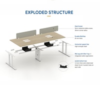 EGROspace Poste de travail modulaire combinable et extensible pour coworking, avec cloison de séparation et bancs de bureau