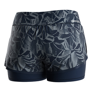 Anti-friction Women's Double Layer Running Shorts Laser Drilled Side <b>Venting</b> for Sprint CrossFit - Product Image 2