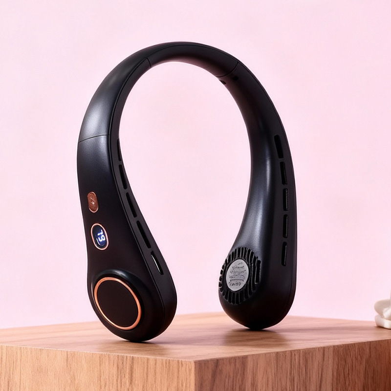Banda para el cuello con pantalla digital negra