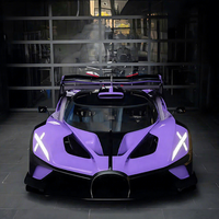 Film vinyle auto-adhésif pour voiture Hibiscus Purple PET TPU, imperméable, finition métallisée brillante, garantie 5 ans