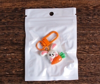 Porte-clés mignon en forme de cœur d'anime avec impression UV, pendentif en PVC Ours en peluche, Lune, Étoile, Lapin, Ours