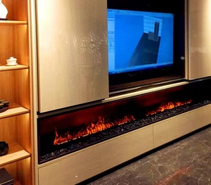 Inserto de <span class=keywords><strong>chimenea</strong></span> eléctrica LED de estilo contemporáneo 1M <span class=keywords><strong>Cassette</strong></span> de vapor de agua de llama 3D realista para uso doméstico - Product Image 4