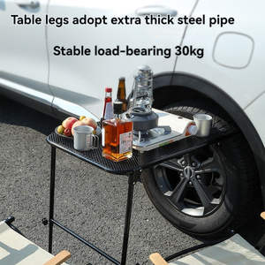 Mesa Plegable de Acero Negra APT052 para Montar en Neumáticos de Vehículos, Ideal para Viajes y Camping - Product Image 3