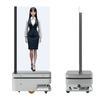 Terminal interactif tout-en-un pour intérieur, affiche numérique IA à personnage virtuel, fonction SDK Holobox pour affichage holographique de personnes