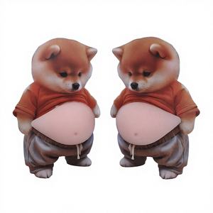 Autocollants 3D en PVC tendance, drôles, moelleux, en forme de chien, décoratifs, pour voiture, résistants à l'eau, <span class=keywords><strong>gros</strong></span> <span class=keywords><strong>ventre</strong></span> - Product Image 2