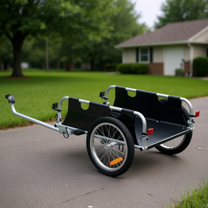 Carreta de Bicicleta Resistente con Ruedas de 16 Pulgadas, Capacidad de 100 Libras, Remolque de Carga Plegable - Product Image 2