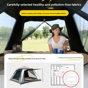 <span class=keywords><strong>Tenda</strong></span> da Campeggio Automatica per 3-4 Persone, Apertura Rapida, Pieghevole, Doppio Strato, Impermeabile e Antivento 1500-2000mm - Product Image 4