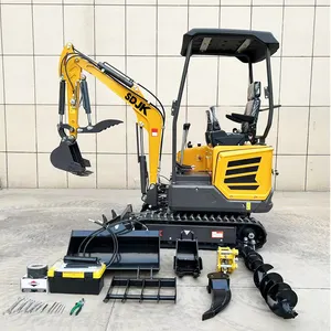 Chinese Factory Diesel 2 Ton Mini Excavator New Crawler Excavator 1.8 Ton Forestry Mulcher For Smallet Mini Excavator Prices