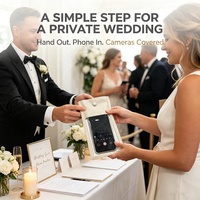Pochette de téléphone universelle en PU anti-caméra à fermeture magnétique pour événements, interdiction de prise de vue vidéo, housse de protection pour smartphone, sac de confidentialité pour mariage