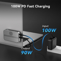 Hub USB-C Magnetik dengan Casing Aluminium Transfer Data 10Gbps 4K 60Hz Pengisian Daya PD 100W Enclosure SATA M.2 NVMe SSD