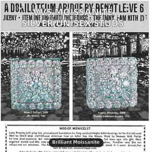 Luxury 925 Sterling Silver VVS Moissanite Stud <b>Earrings</b> Classic Screw <b>Back</b> Unisex Hip Hop Jewelry Men Women - Product Image 2