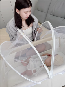 Multifunctional Baby Bassinet <strong>Bedside</strong> Sleeper Adjustable Height Newborn <strong>Crib</strong> Wheels Portable Rocking Aluminum Alloy Frame 300tc - Product Image 5
