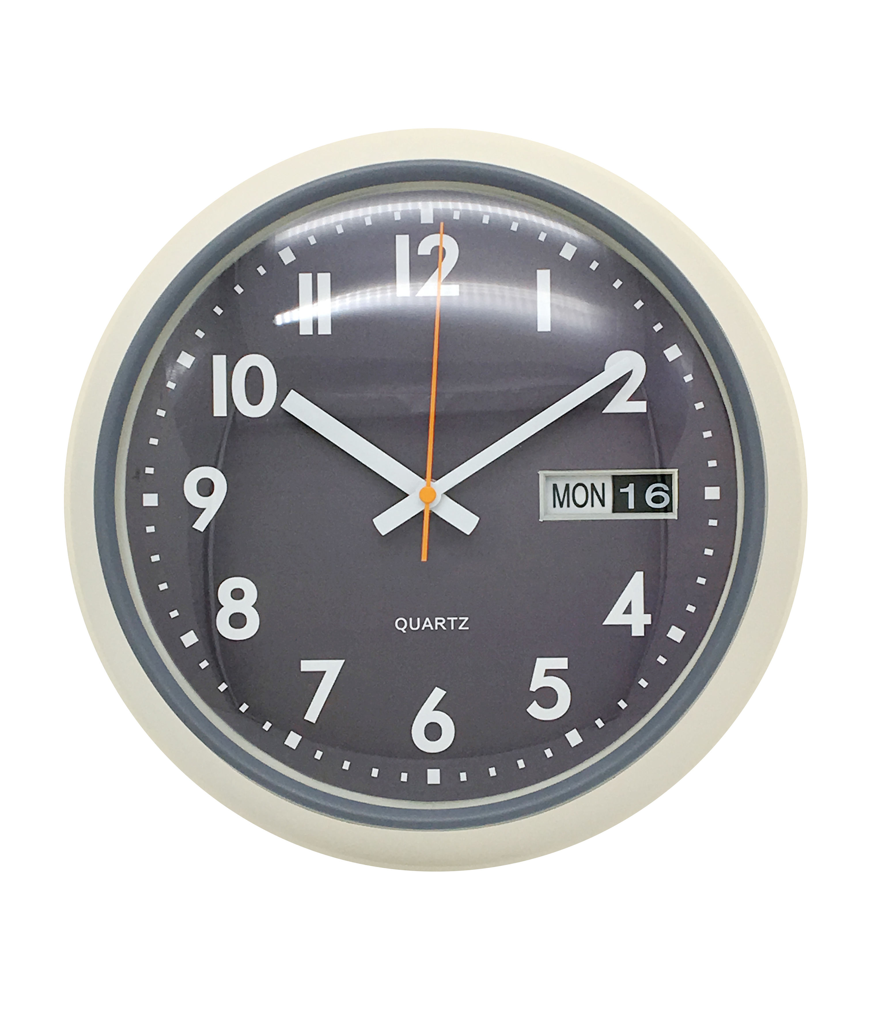 レトロデザイン14インチプラスチック壁掛け時計 | ヴィンテージスタイル