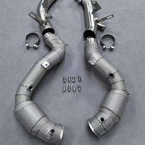 ท่อระบายไอเสียสำหรับรถเมอร์เซเดสเบนซ์ M178 W213 E63 V8 AMG ท่อแมนเดรลงอสแตนเลสท่อลดขาลงด้วยตัวป้องกันความร้อน - Product Image 2