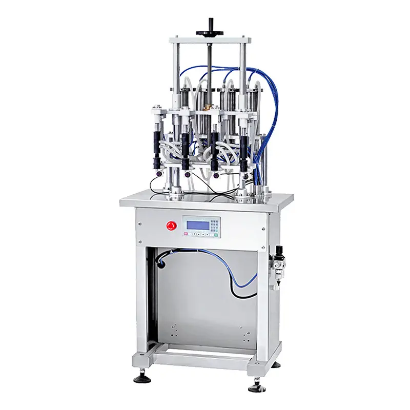 Automatic 4 Heads Silver Vacuum Perfume Weighing Filling Making Machine WITH Liquid Filling Line Wine Pump Small High Precision