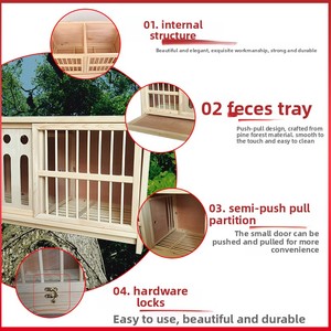 Saifei Jaula de Cría Rectangular para <span class=keywords><strong>Palomas</strong></span>, Nido Combinado, Envío Gratis, Jaula Grande de Madera para Exteriores, Anti-Escape, para Jardín - Product Image 3