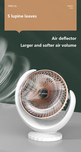 Fashion Summer Luftkühl ventilator Tragbarer Mini-Tisch ventilator 3-Gang Grad starker Wind wiederauf ladbar - Product Image 6
