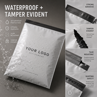 Sobres de Poliéster Impresos Personalizados en Negro Mate de Lujo, Bolsas de Embalaje Premium para Ropa de Boutique, para Envíos de Marcas de Moda en Comercio Electrónico