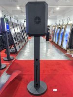 Photo Booth Berdiri Terbaru, Kompatibel dengan iPad 11 Inch, Lampu Warna RGB, Casing Perangkat Selfie untuk Sewa.