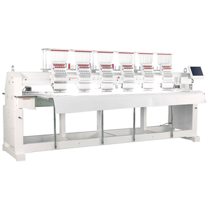 Máquina de Bordar Computarizada Automática de 12/15 Agujas y 6 Cabezales para Gorras, Camisetas y Logotipos - Product Image 1