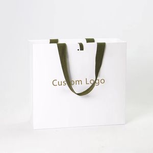 Sacs en papier personnalisés, sac cadeau, nouveautés, logo personnalisé, anniversaire, mariage, emballage de luxe, personnalisé, blanc, Saint-Valentin, Hopping <span class=keywords><strong>Ba</strong></span> - Product Image 3