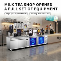 Fabricant d'équipements pour magasins de bubble tea commerciaux avec poste de travail personnalisé en acier inoxydable pour le thé au lait