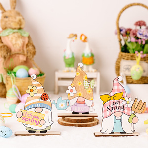Conejo colgante sin cara para Fiesta de Primavera, conejo de madera encantador, adornos para fiesta de bienvenida, huevos de colores, feliz <span class=keywords><strong>día</strong></span> de Pascua - Product Image 3