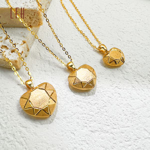 Collar con Colgante de Corazón de Oro Real de 18K de Moda LFH, Joyería al por Mayor, Collar con Colgante de Corazón de Oro Puro Real de 18K - Product Image 5