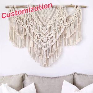 Boho hecho a mano cortina decoración rame tapices arte decoración para el hogar pared sala de estar - Product Image 2