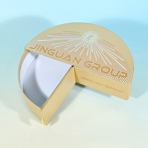 Custom Half <b>Round</b> Shape Recyclable Magnetic Paper Gift <b>Box</b> with Embossing Matt Lamination Sponge Lining for Wedding Packaging - Product Image 3