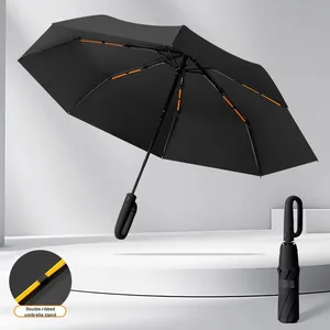 Paraguas Plegable Sunday Moderno Semiautomático con Hebilla de Anillo, 21 Pulgadas, 8 Varillas, 105 cm, Nailon 190T, Doble Uso, Protección contra la Lluvia para Viajes - Product Image 6