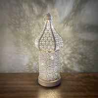 Z7 grand Temple doré lanterne marocaine lampe décorative Led vent lampe bougeoirs bougeoir décoration