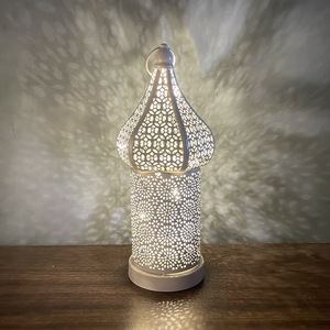 Z7 grand Temple doré lanterne marocaine lampe décorative Led vent lampe bougeoirs bougeoir décoration - Product Image 4