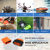 Connecteur de moteur QS6 3P de haute qualité, connecteur 60A avec verrouillage automatique mâle/femelle pour véhicule électrique, vélo électrique, bateau électrique, moteur industriel