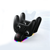 Stasiun Pengisian Daya Magnetik untuk Nintendo Switch 2 Pro, Basis Pengisi Daya Dual Handle dengan LED Pintar