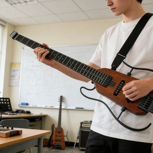 <span class=keywords><strong>Guitarra</strong></span> Eléctrica <span class=keywords><strong>DELUXE</strong></span> con Diseño Inteligente Zero para Principiantes, Aprendizaje e Instrucción de Música Folclórica - Product Image 5