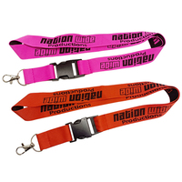 Lanière personnalisée en nylon avec logo publicitaire brodé, impression par transfert thermique, colorée et durable