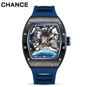 CHANCE JC-9-190G-14-W Orologio Meccanico Automatico di Lusso con Tourbillon, Quadrante Scheletrato, Cassa in Acciaio, per Uomo - Product Image 2