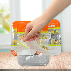 Film d'étanchéité réutilisable à 3 couches auto-adhésif pour barquettes de fruits, légumes et aliments, avec logo personnalisé et trous de ventilation - Product Image 3