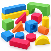 Blocs de construction en mousse EVA colorés et doux, blocs empilables DIY, jouet éducatif STEM pour tout-petits, jeu d'intérieur